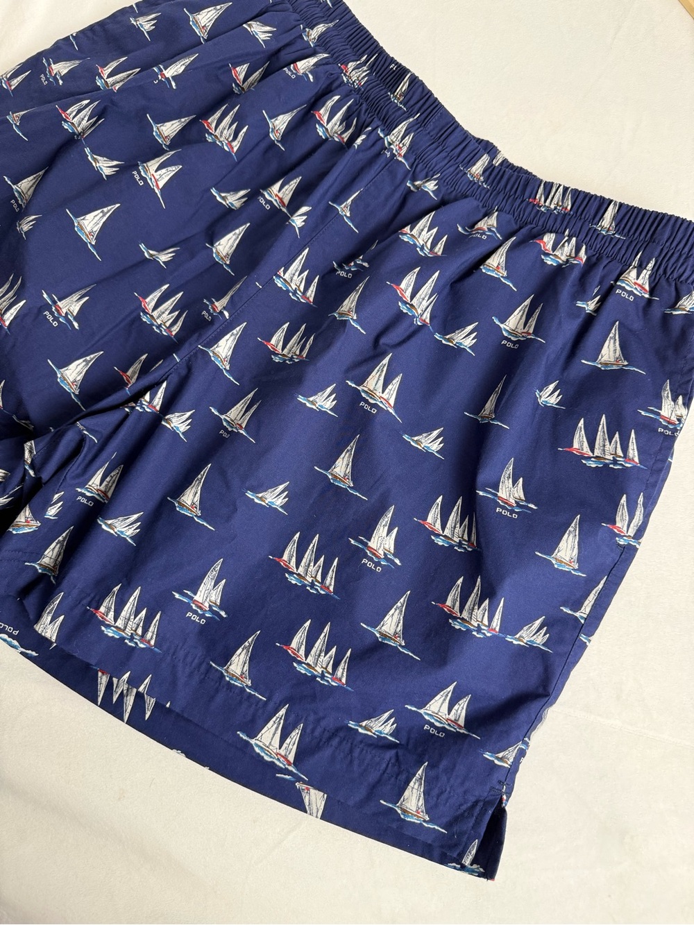 Polo Ralph Lauren Swim‎ Trunks Lined Shorts Mens Sailboat Print